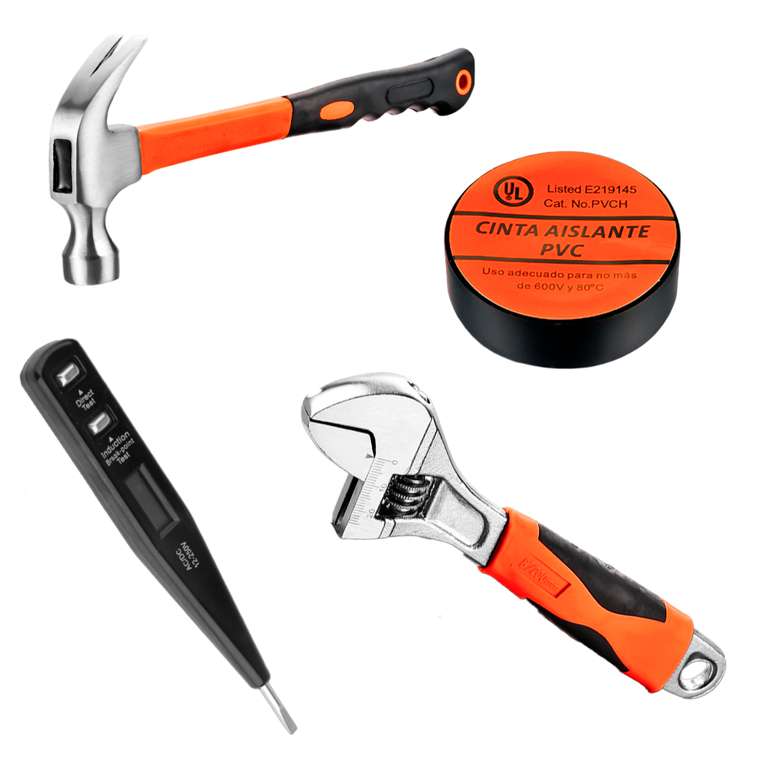 Juego de herramientas domésticas con maletín de transporte y 22 piezas.