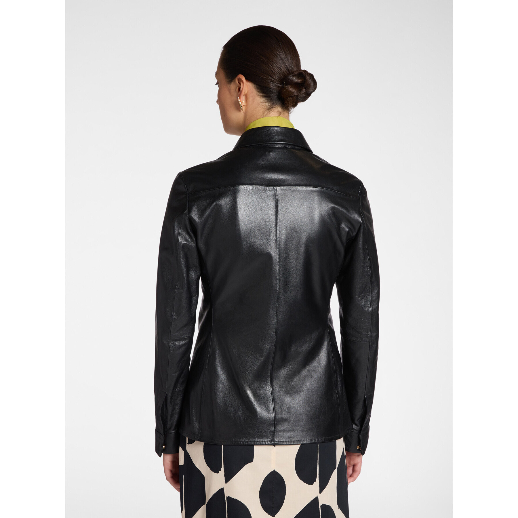 Elena Mirò - Camisa de piel - Negro