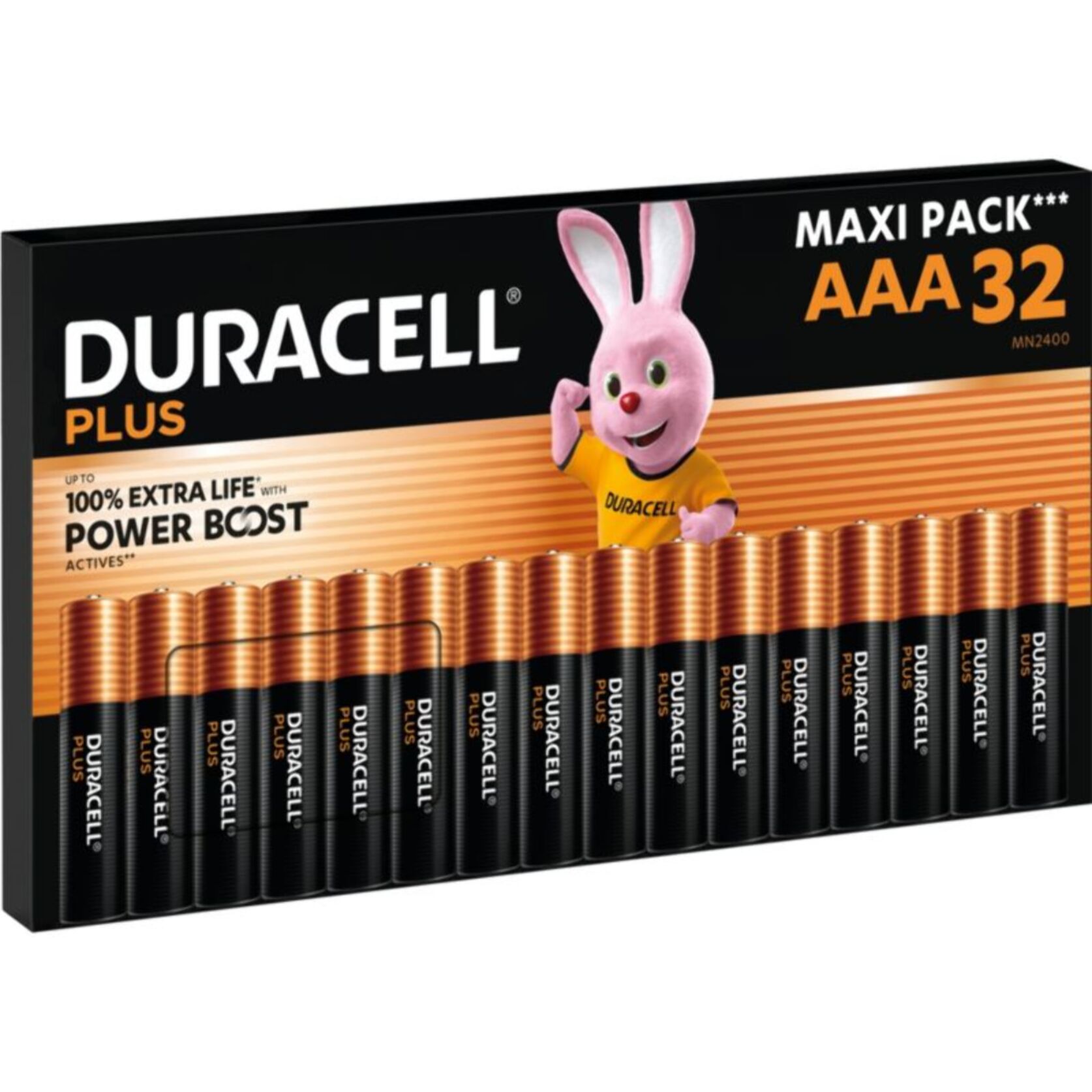 Pile DURACELL PLUS POWERBOOST AAA LR03 PACK DE 32 PILE