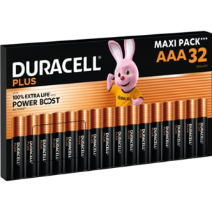 Pile DURACELL PLUS POWERBOOST AAA LR03 PACK DE 32 PILE
