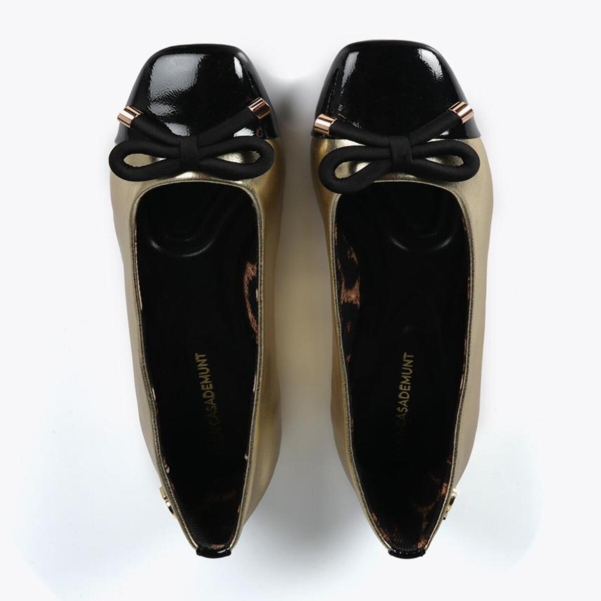 Ballerina Punta Tonda con Dettaglio Fiocco Frontale