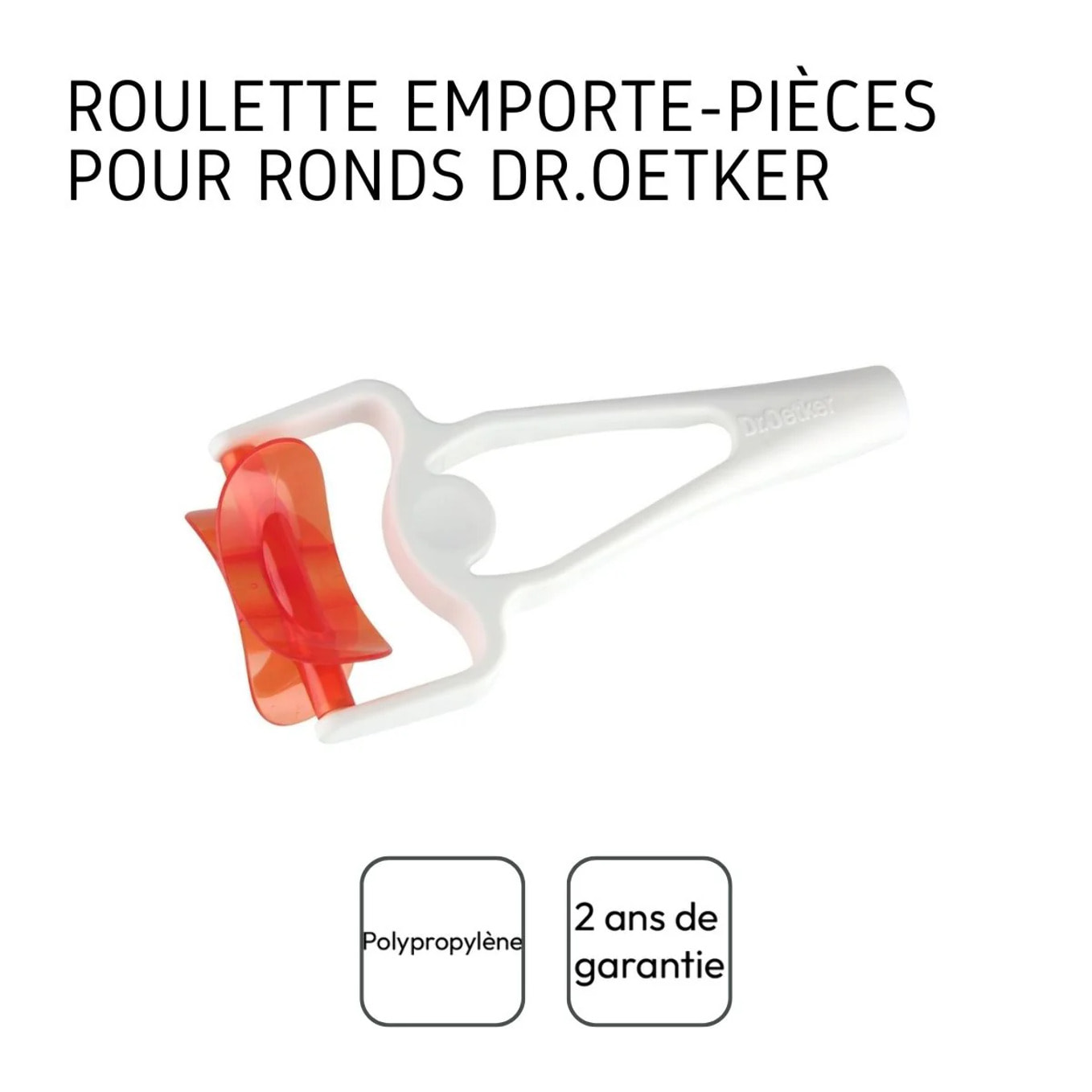 Rouleau découpe pâte 14 cm Dr.Oetker Baker Edition