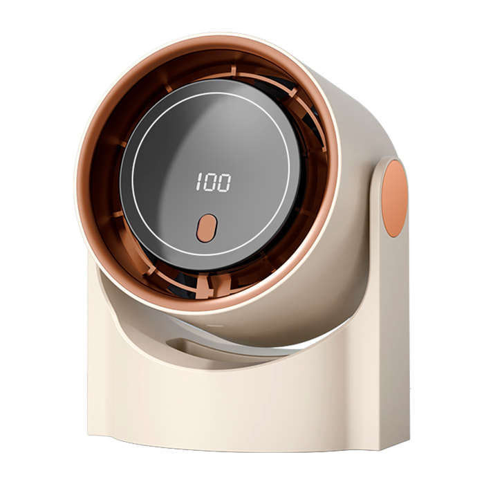 Ventilatore da tavolo con 5 velocità e schermo LCD.