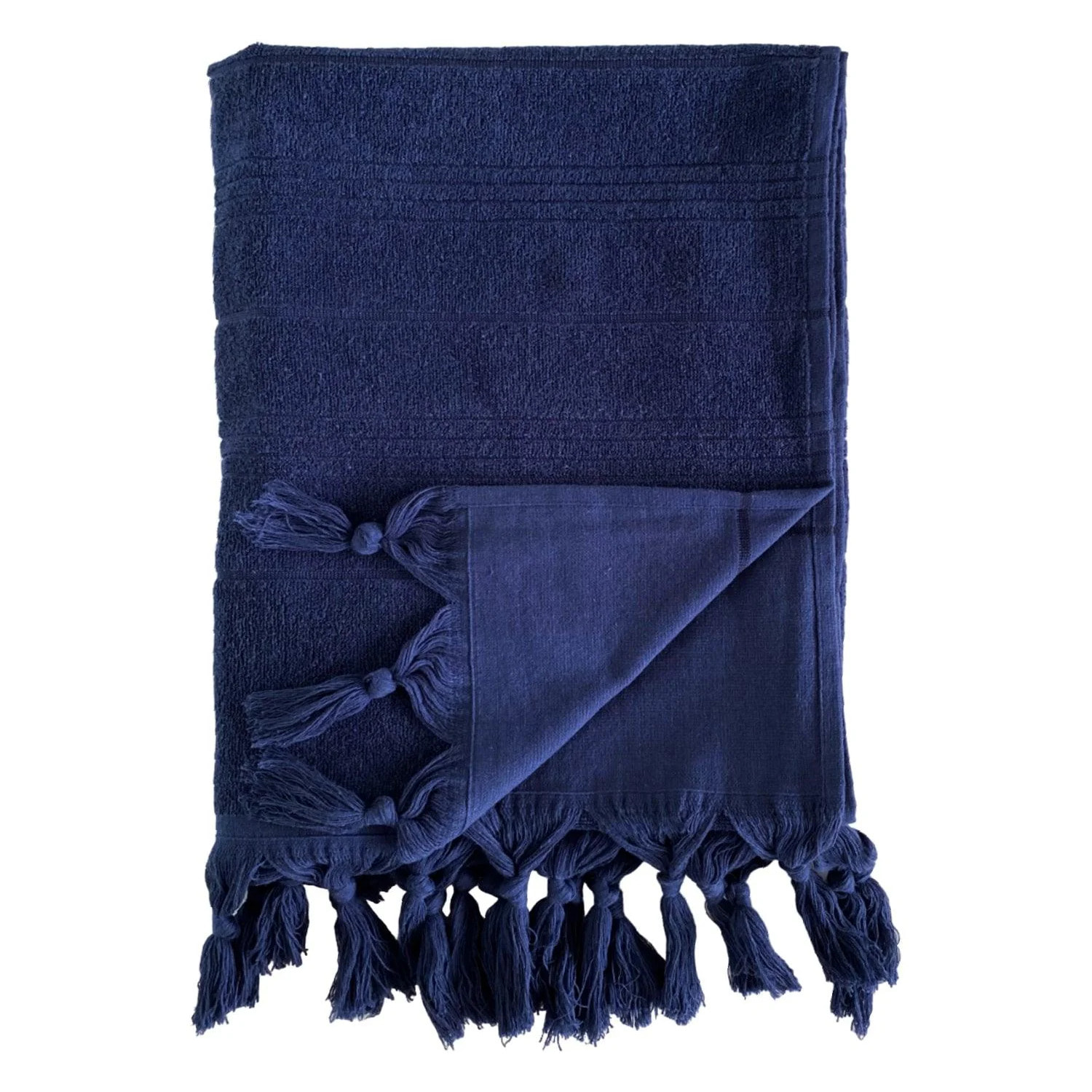 Fouta doublée éponge XL - Hammam Navy - 330g/m²