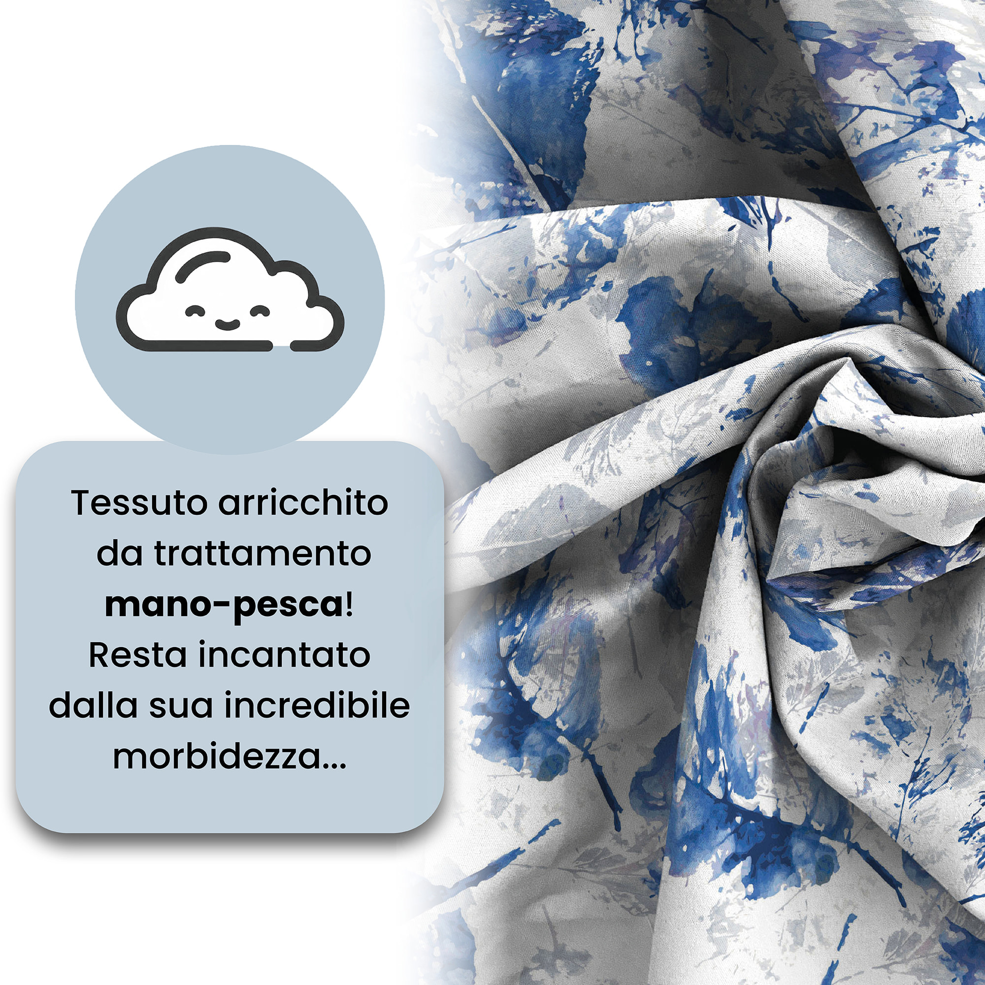 COPRIPIUMINO FANTASY, 100% Microfibra, No Stiro - FOGLIE