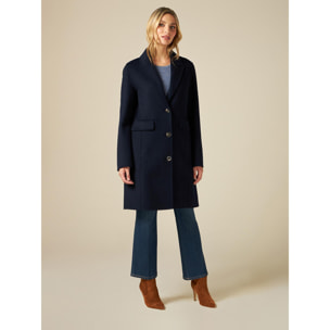 Oltre - Coat in wool blend cloth - Azul