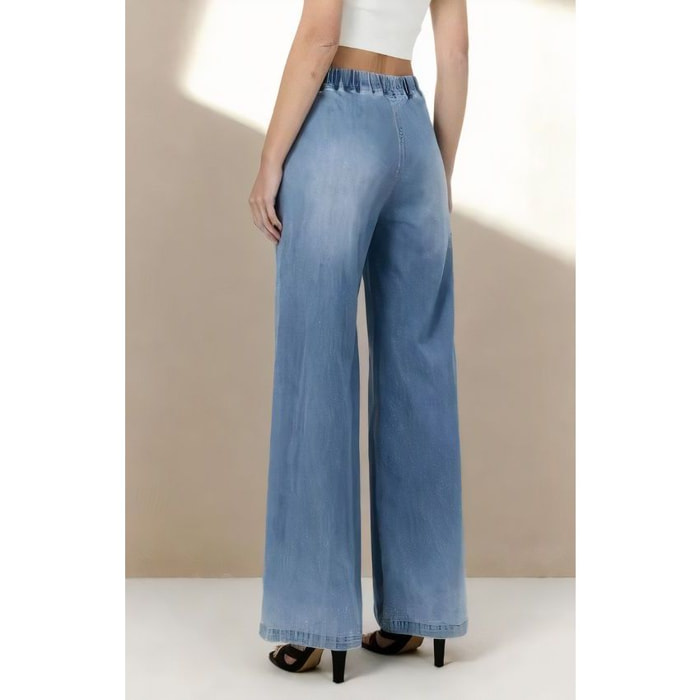 Jeans - taglio ampio - blu denim