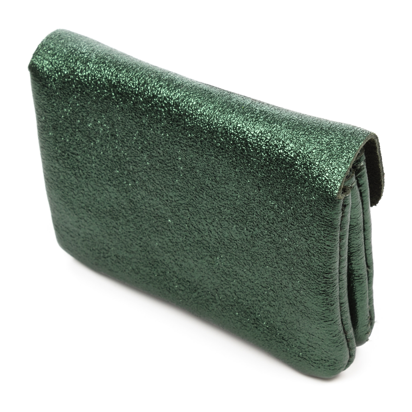 Alpignano monedero mujer. Piel auténtica Gamuza lacada brillante.