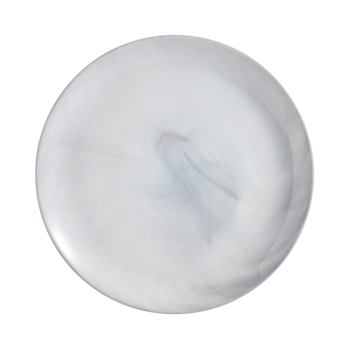 6 assiettes plates Diwali Marble grises 25cm - Luminarc