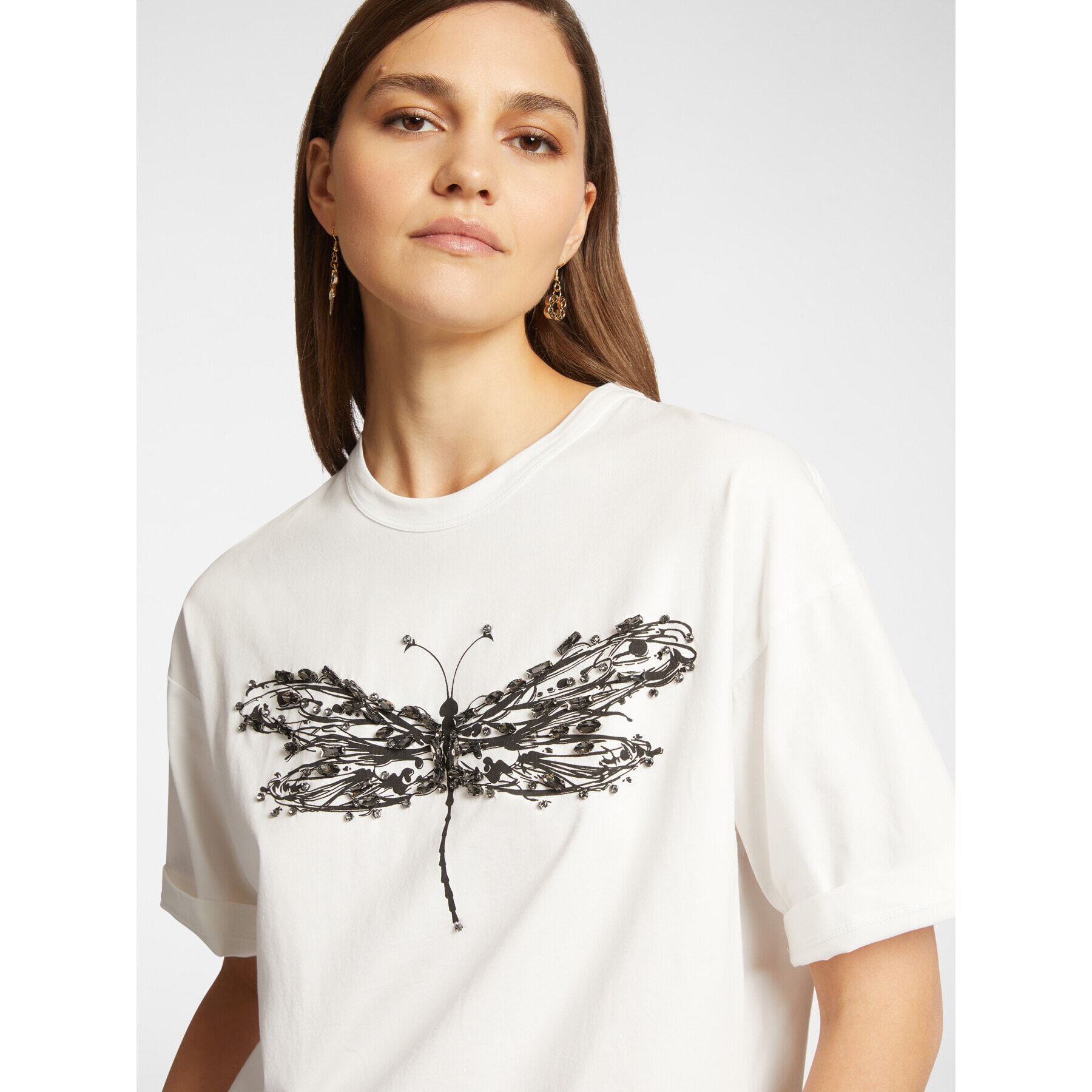 Elena Mirò - Camiseta Libélula - Blanco