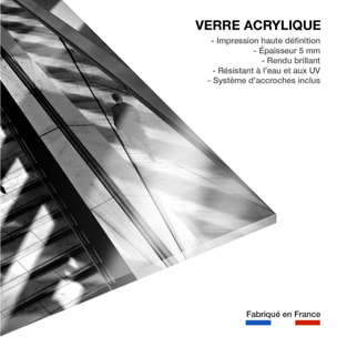 Tableau noir et blanc Jeu d'ombre Tableau plexiglas