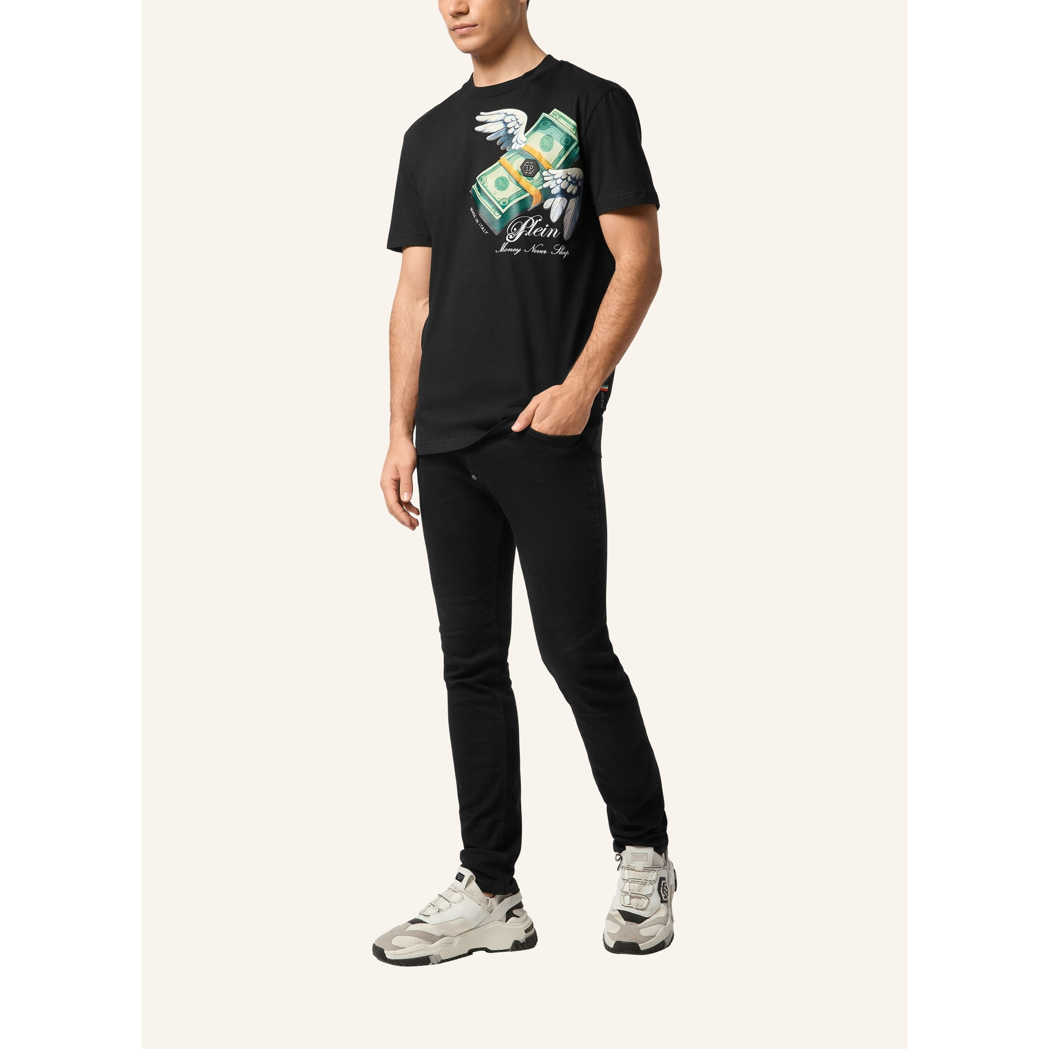 PHILIPP PLEIN T-Shirt Round Neck Ss MONEY