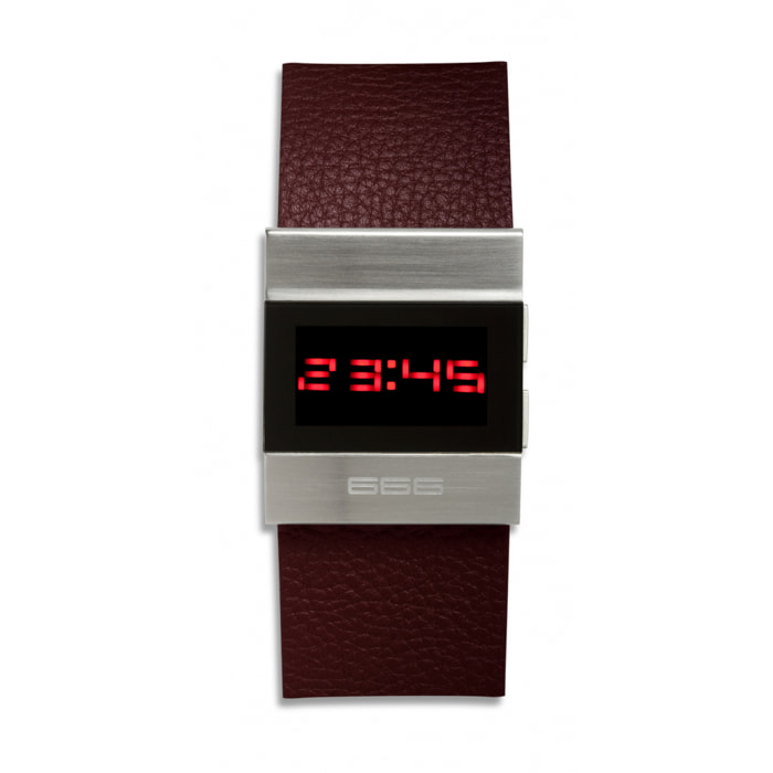 Reloj 666barcelona 666-141 Unisex Digital Cuarzo con Correa de Piel