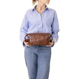 Pochette  unisex In Vera pelle Made in Italy 26x17x12 cm