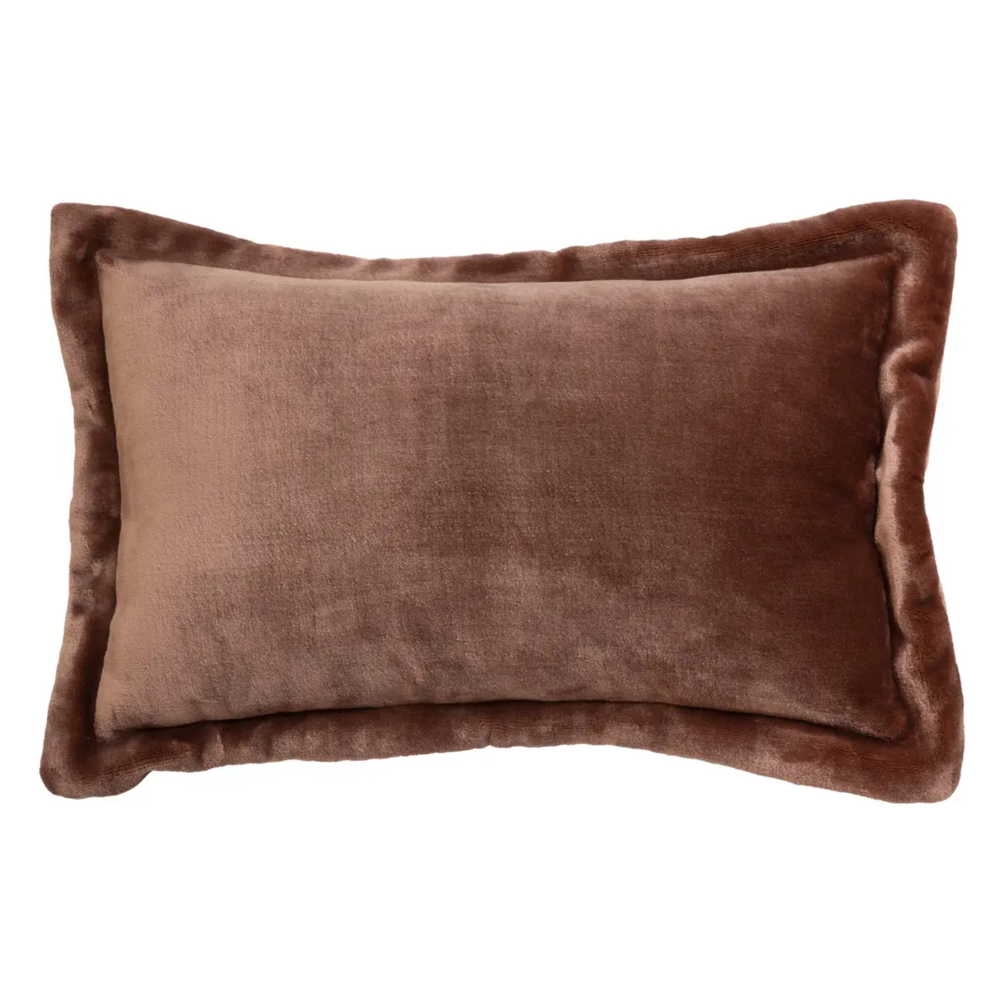 Coussin flanelle Cuddly marron 38x58cm