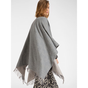 Elena Mirò - Mantella reversibile Monogram - Grigio