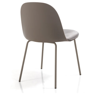 Tomasucci Lot de 4 Chaises CHLOE GRIS FONCÉ
