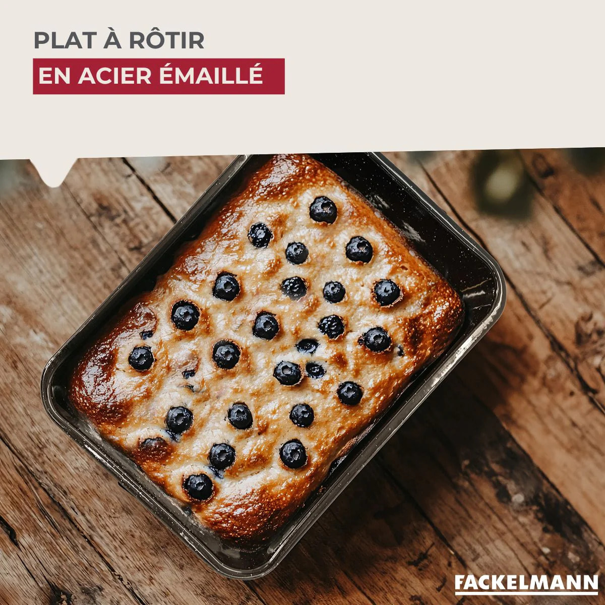Plat à four émaillé 40,5 cm x 28,5 cm Fackelmann