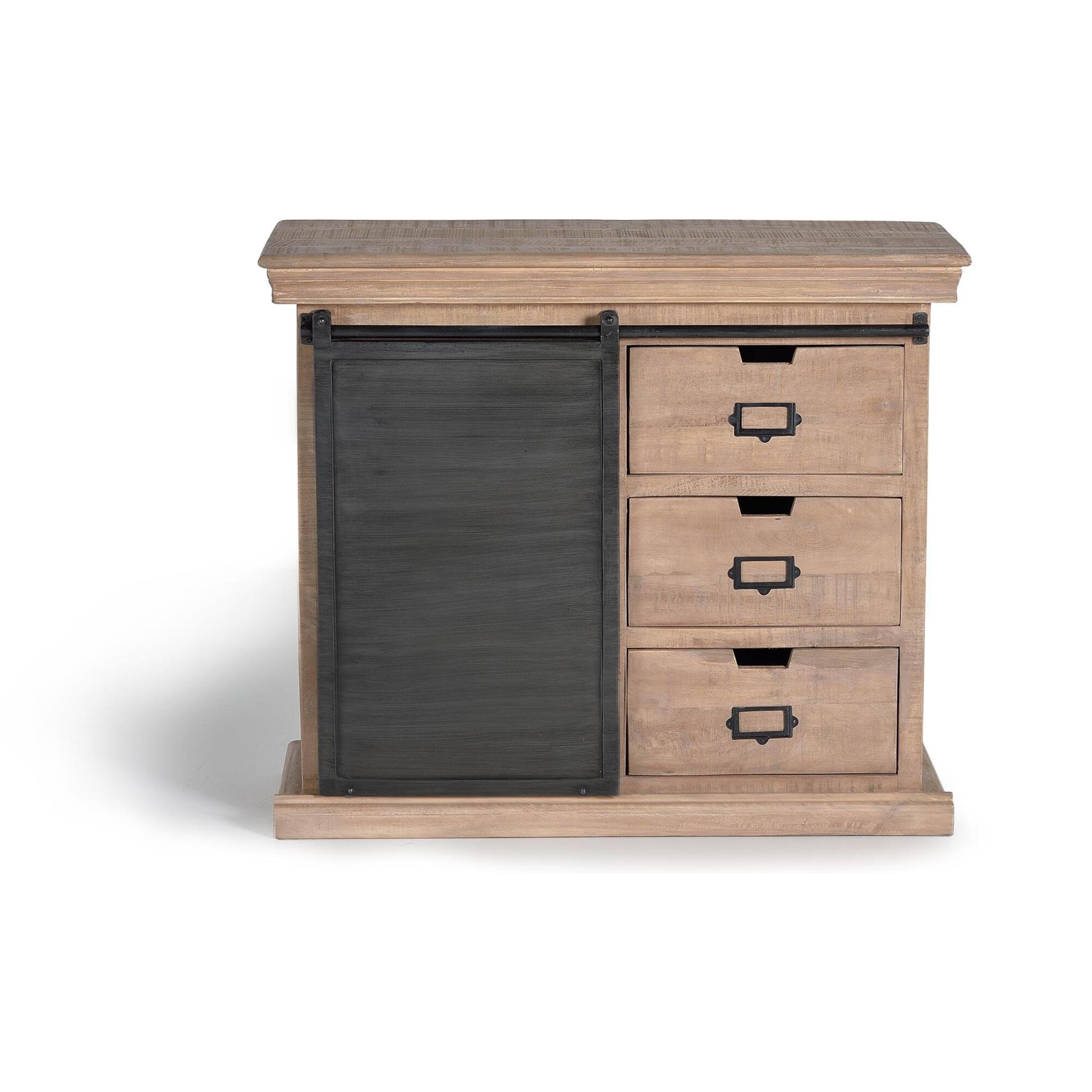 Mueble auxiliar - madera y metal - 85x100x40cm