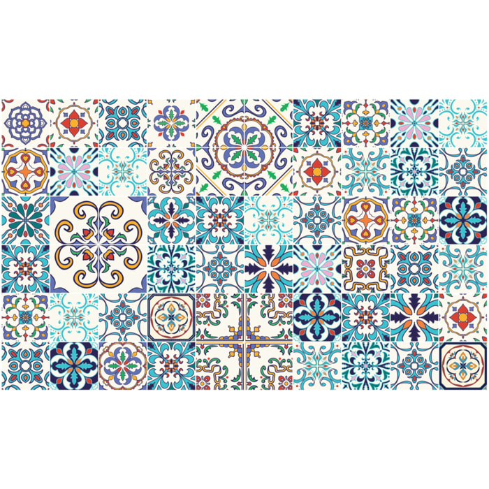 Stickers muraux - Sticker Mural Carrelage adhésif Cuisine Salle de Bain - 60 STICKERS CARRELAGES AZULEJOS ANTIBES