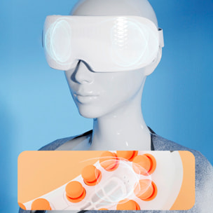Masajeador de ojos 3D con calor y nebulización. Música local y Bluetooth, tres modos de uso y batería recargable.