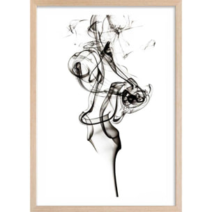 Poster smoke the dancer Affiche + cadre en bois - Chêne