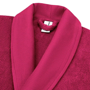Peignoir pur coton 420 g/m² uni rose Elea fuchsia