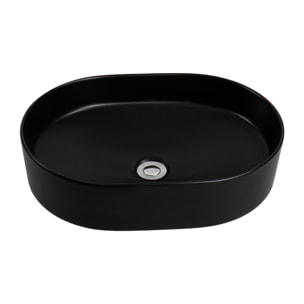 PixL 50x36,5x12 cm vasque à poser + Swiss Aqua Technologies Mood mitigeur lavabo XL + Ceramia PixL bonde (CEPX50BKMSAT285C)