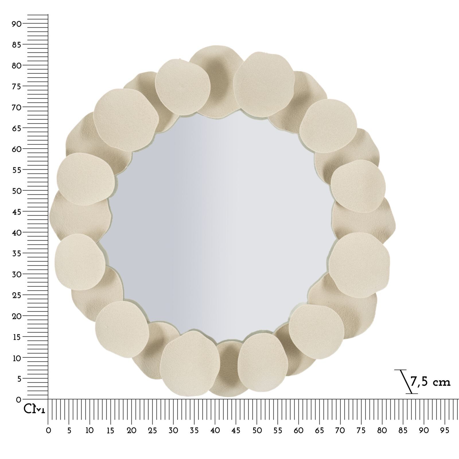 SPECCHIO DA MURO DUNE CM 85X7,5X85 (MISURA SPECCHIO CM Ø 62)