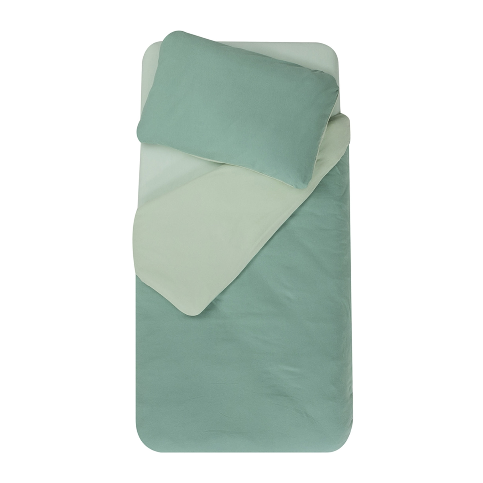 Parure de couette bicolore pour enfant - Vert