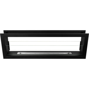 Montefalco 120 - Camino a Bioetanolo da Incasso Bifacciale 120x40x15 cm con Bruciatore 1,25lt in Acciaio