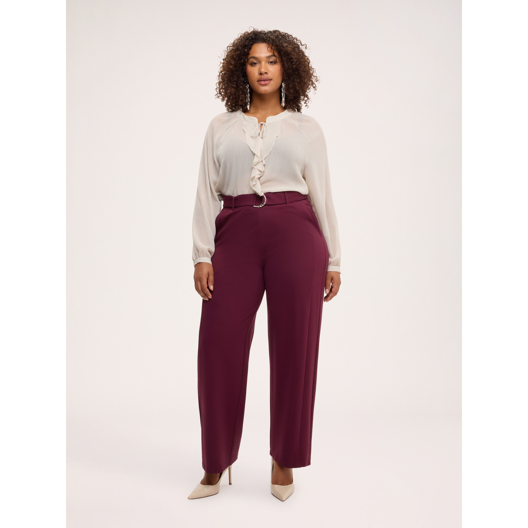 Fiorella Rubino - Blusa con fiocco e volant - Bianco