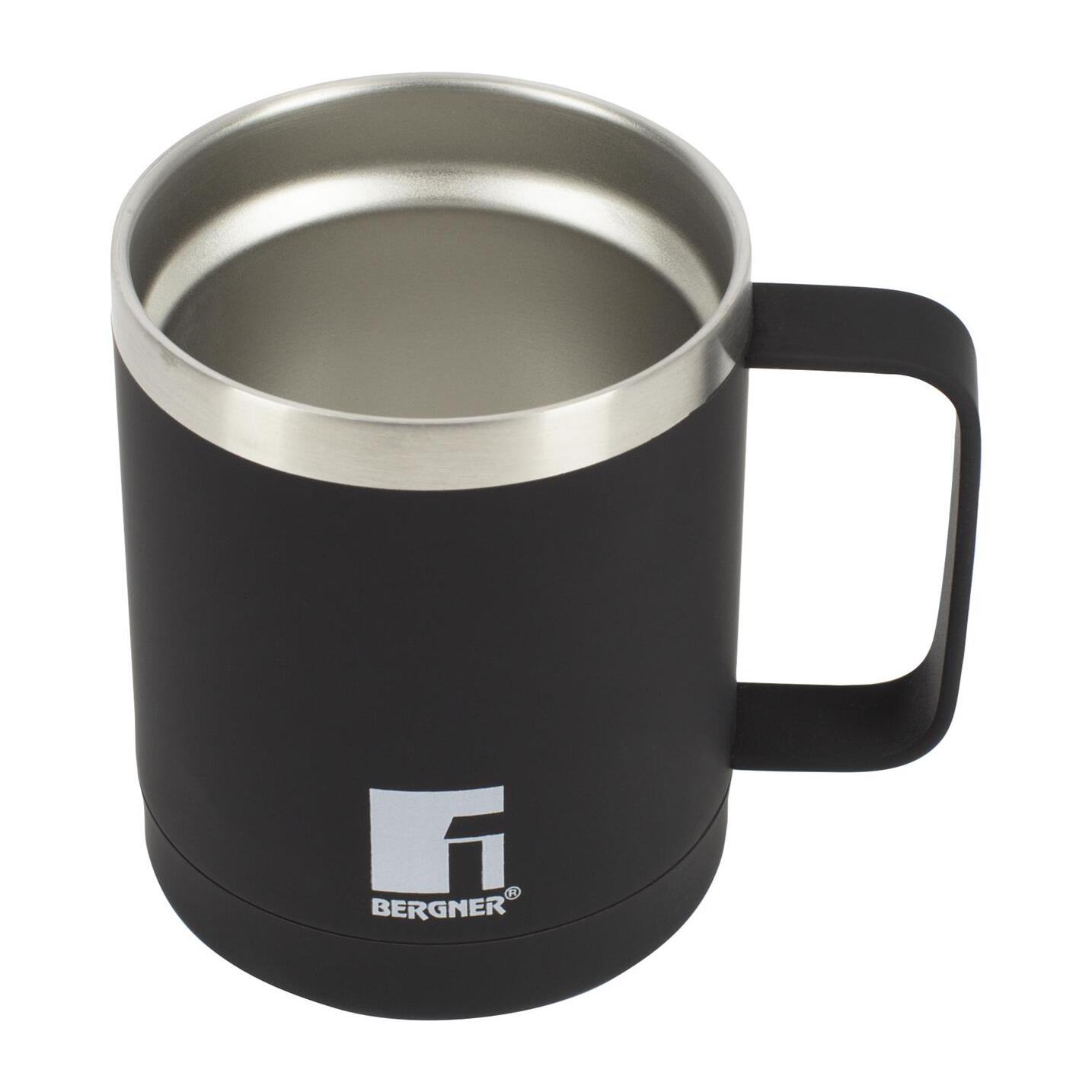Taza de Viaje 350ml en Acero inoxidable Negro LOVERS Bergner