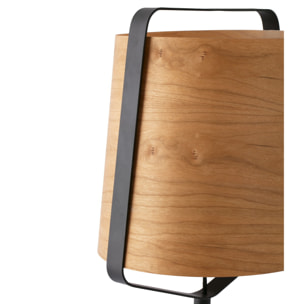 STOOD Lampe table moire et bois