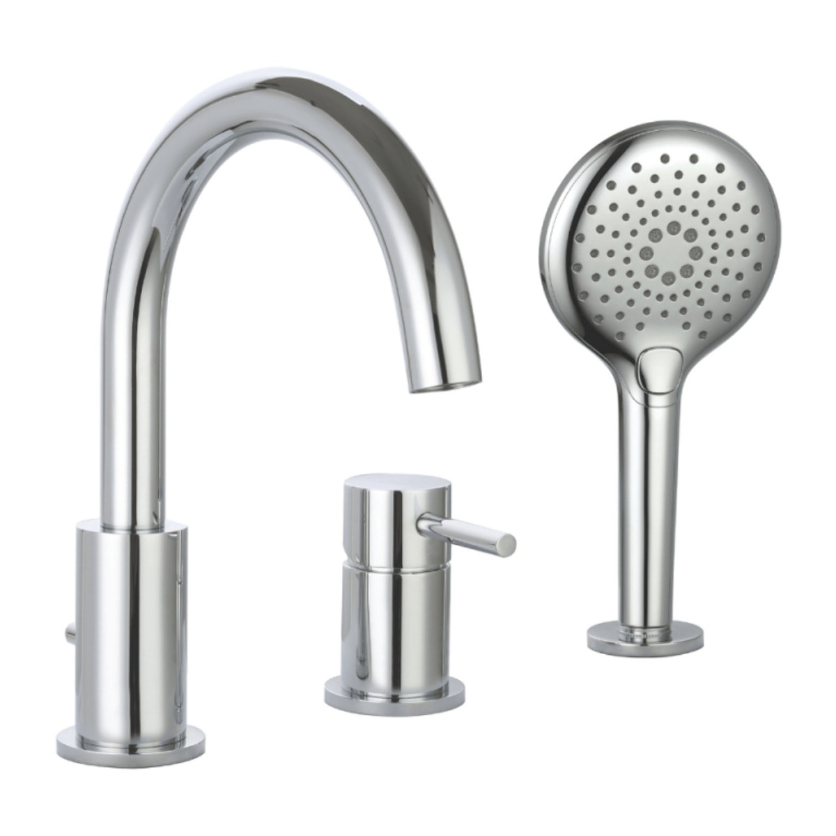 Mitigeur bain douche mécanique 3 trous + douchette 3 jets PAINI Cox chromé