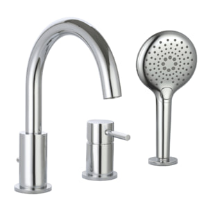 Mitigeur bain douche mécanique 3 trous + douchette 3 jets PAINI Cox chromé