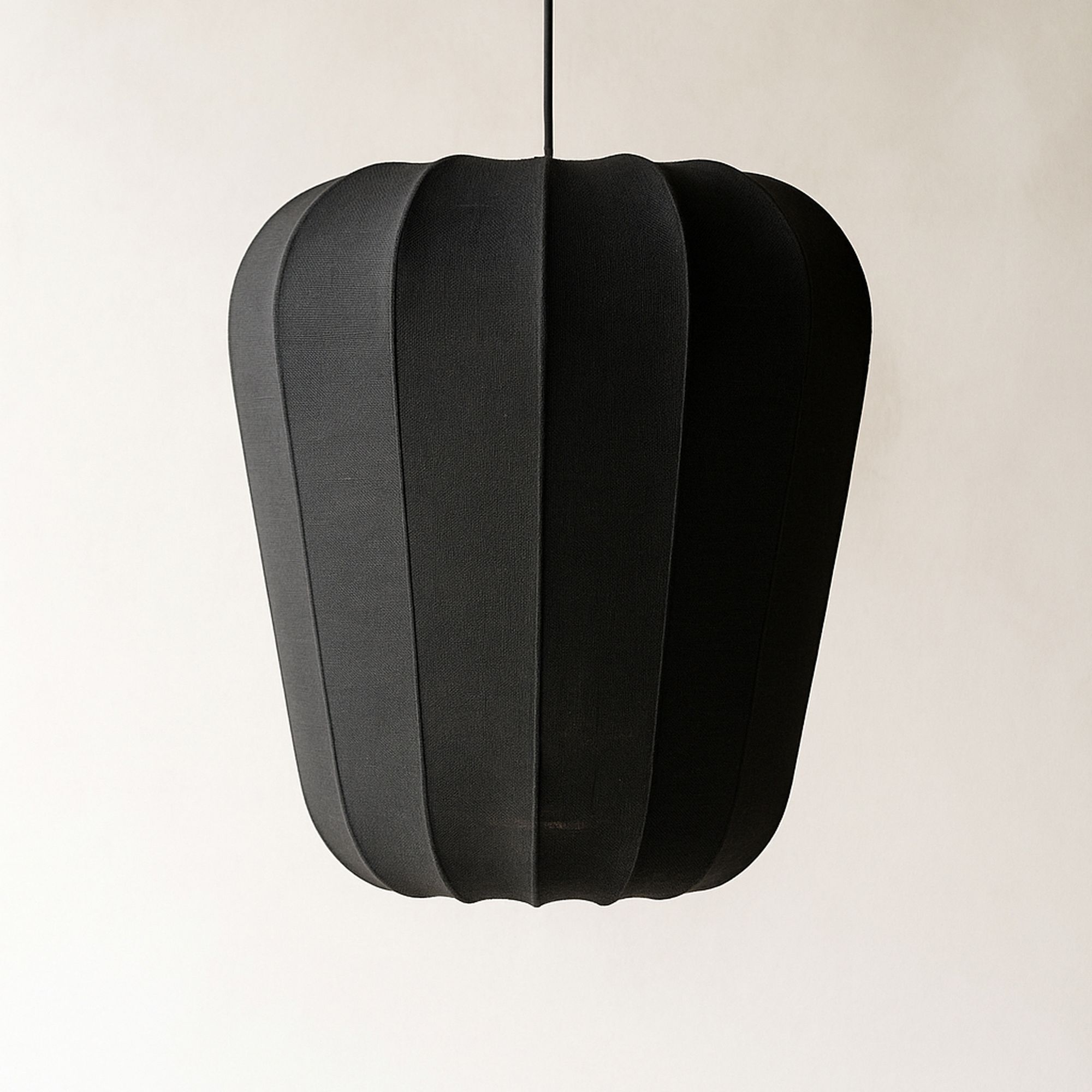 Suspension en coton noir et métal h39cm ALBA