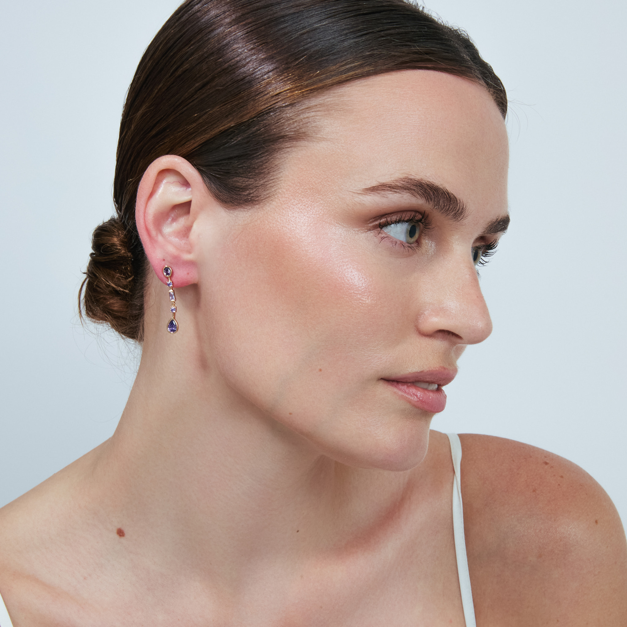 Pendientes Mobor acabado oro rosa 18k