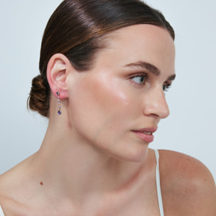 Pendientes Mobor acabado oro rosa 18k