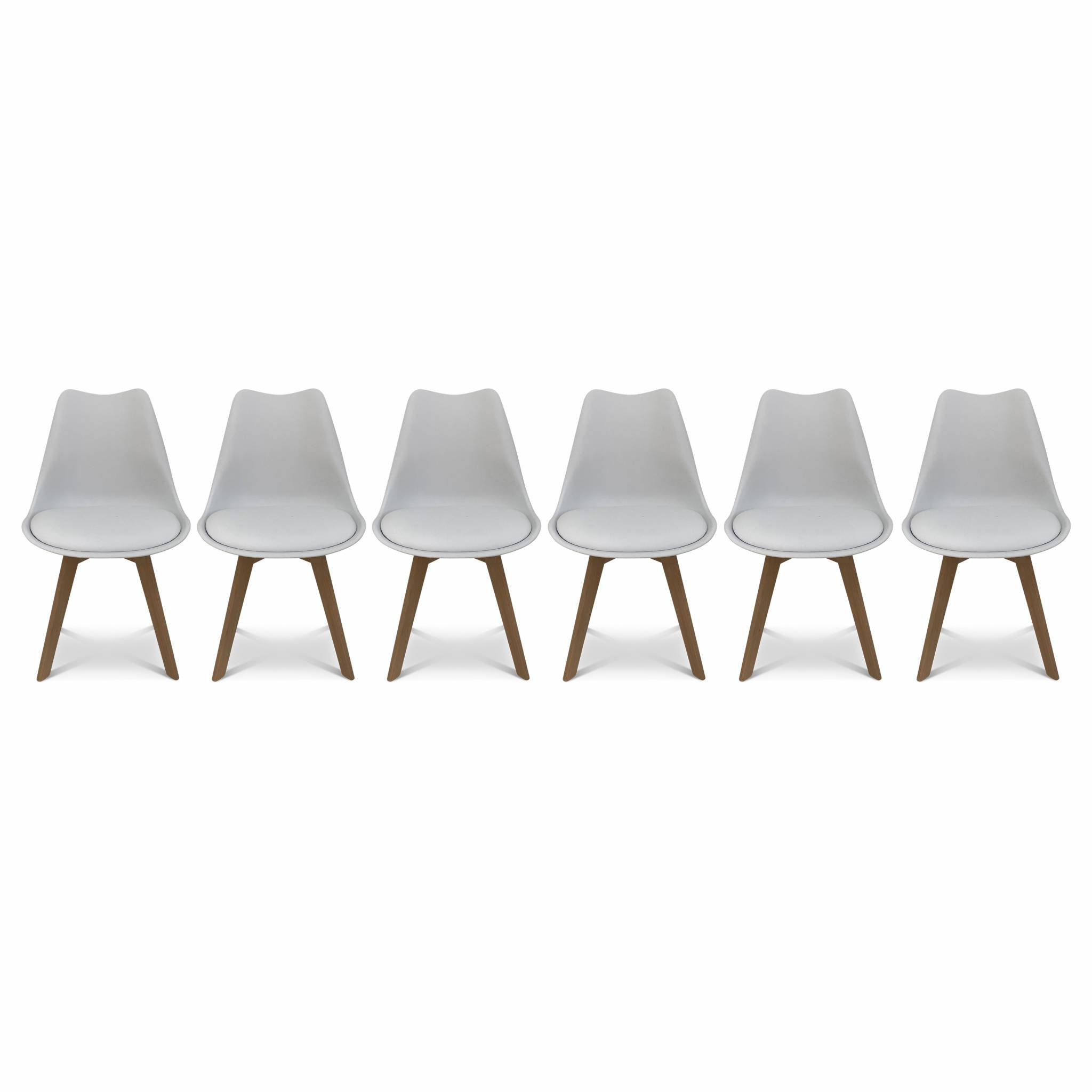 Chaise scandinave bois de hêtre (lot de 6) NILS