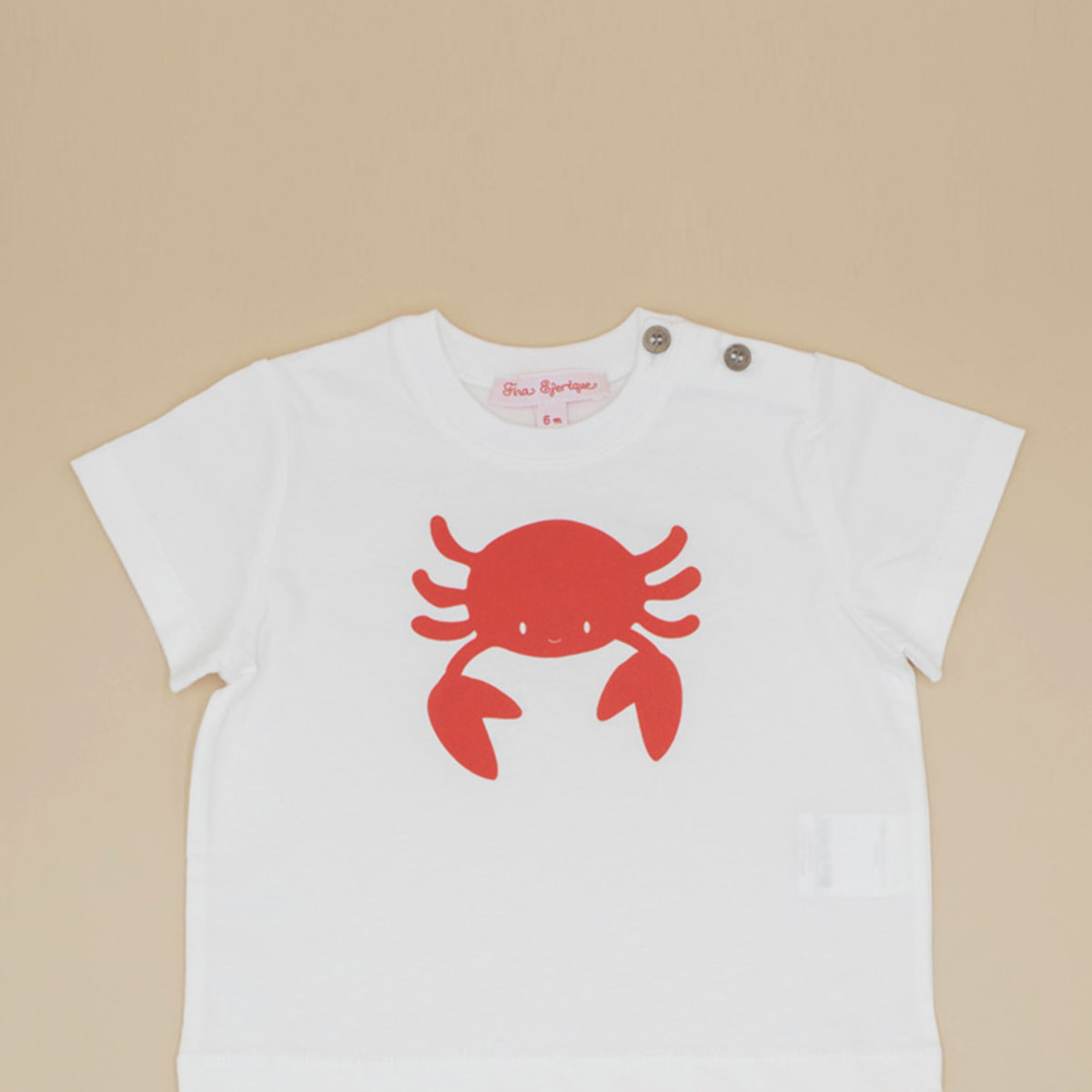 CAMISETA ESTAMPADO CANGREJO BLANCA