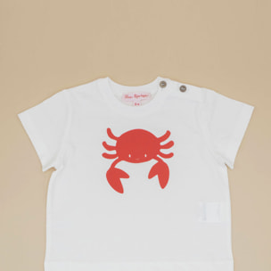 CAMISETA ESTAMPADO CANGREJO BLANCA
