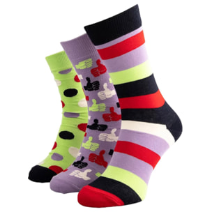 Calcetines 5-pack elton jhon, egg on stripe y thumbs up talla 41-46