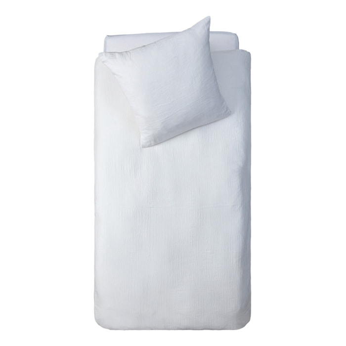 Parure de lit enfant en gaze de coton - Blanc