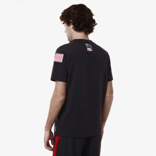 Kappa - T-Shirts & Top Uomo Donna Blu - Ayba2 Flag Us