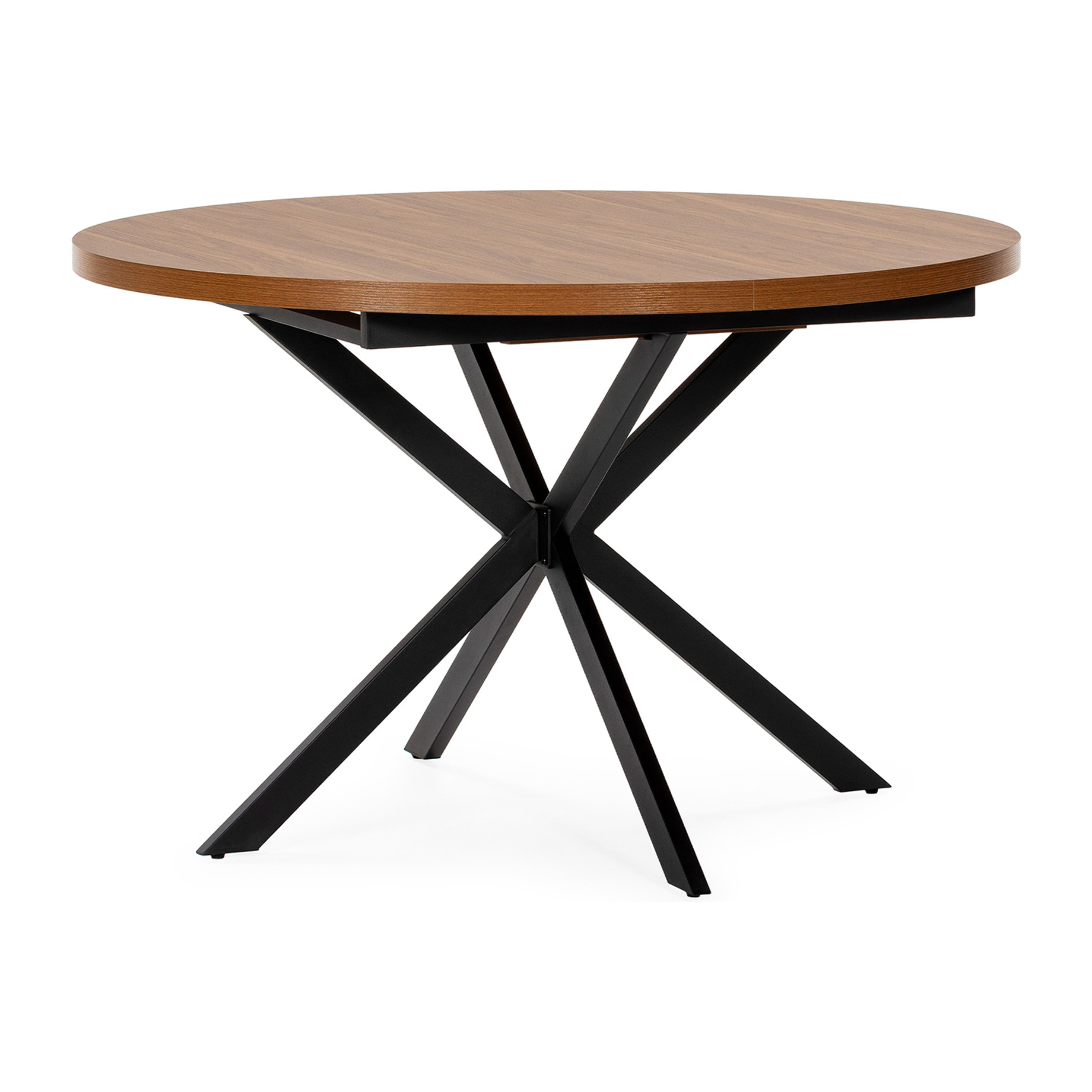Mesa redonda extensible Murano efecto Nogal, 120-160 cm