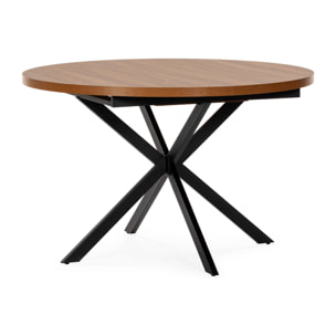 Mesa redonda extensible Murano efecto Nogal, 120-160 cm