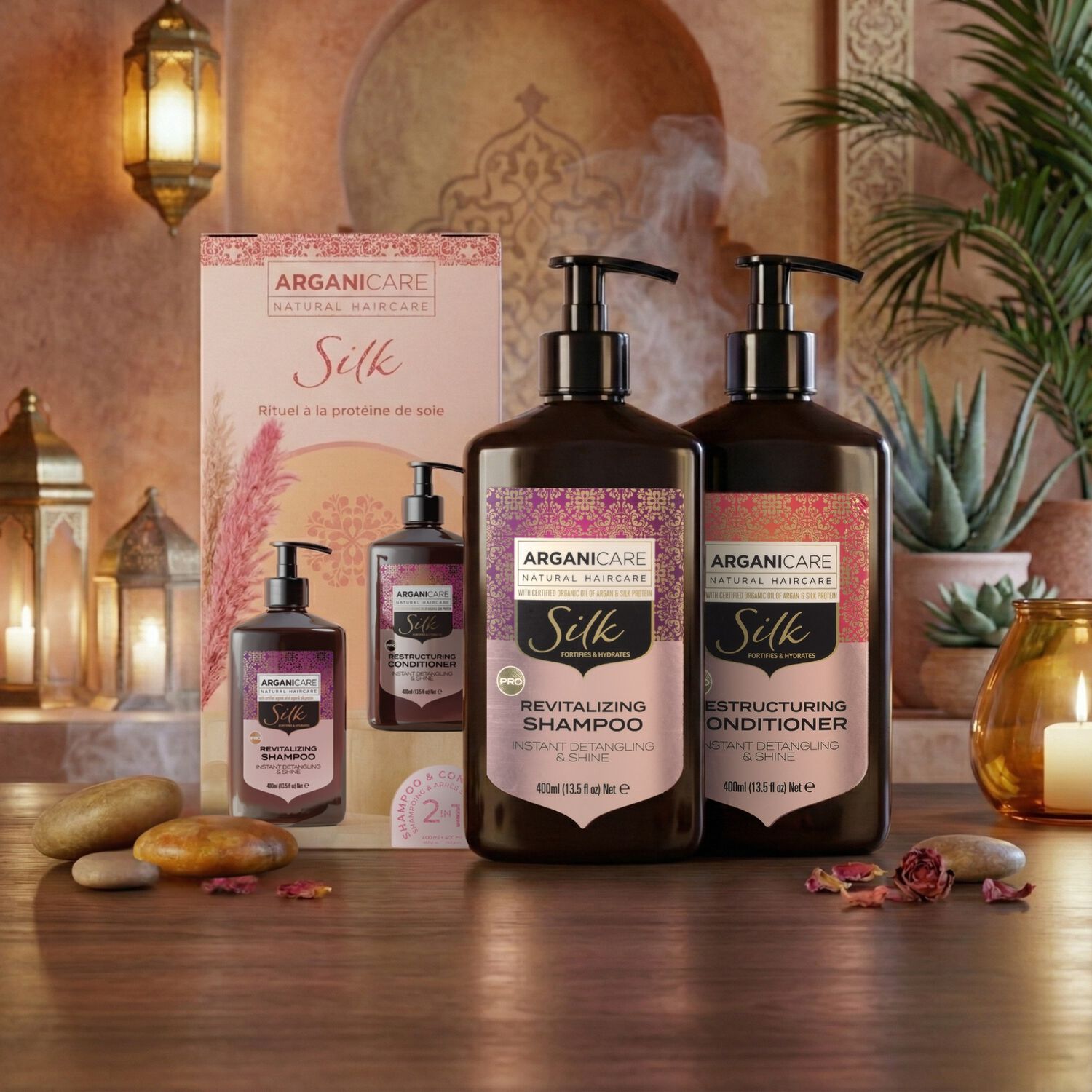 Silk - Coffret Revitalisant Shampooing 400ml + Après-Shampooing 400ml