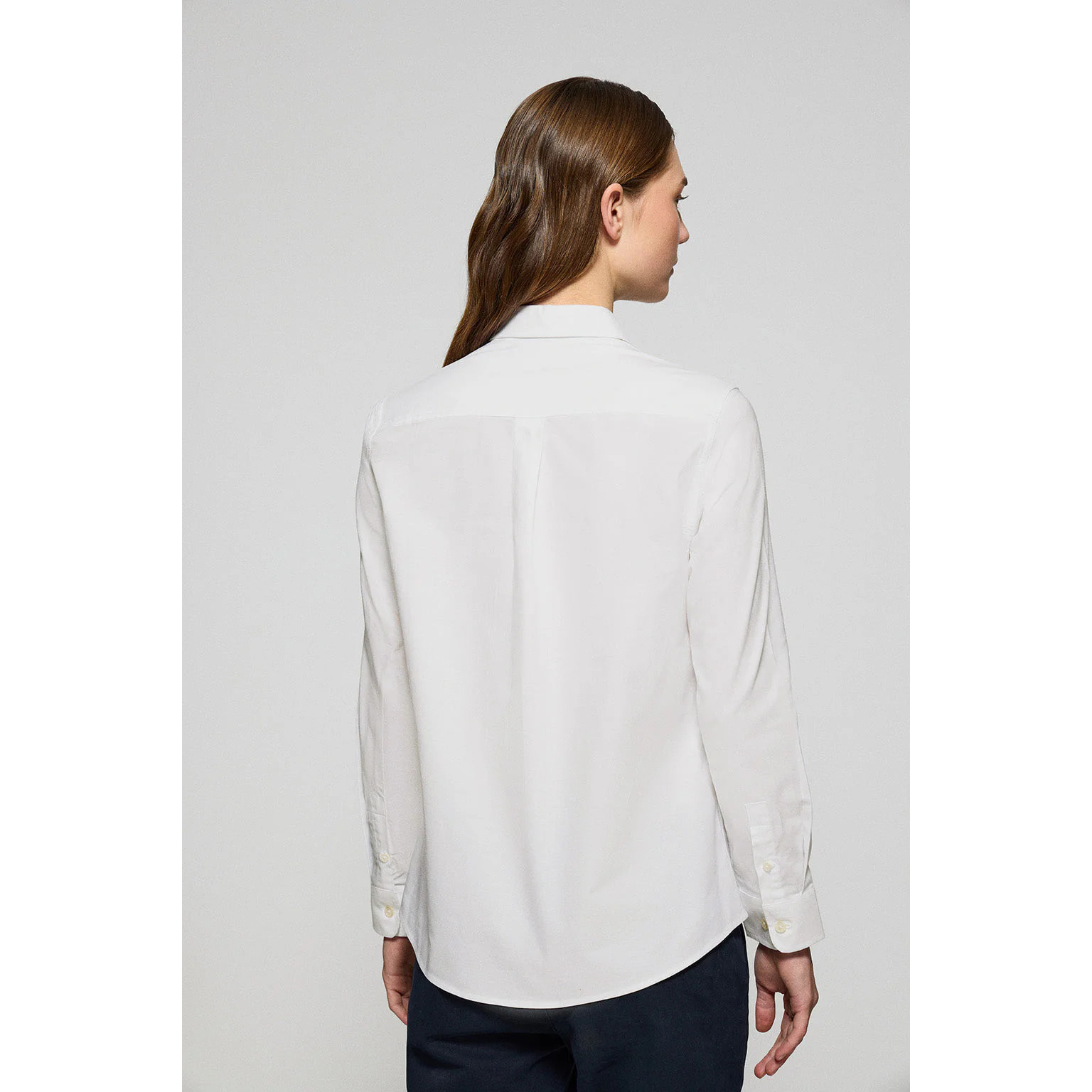 Camicia regular fit bianca con ricamo Polo Club
