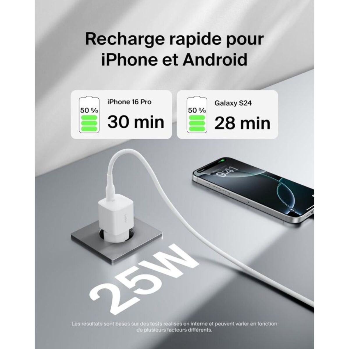 Chargeur BELKIN 25W USB-C Blanc
